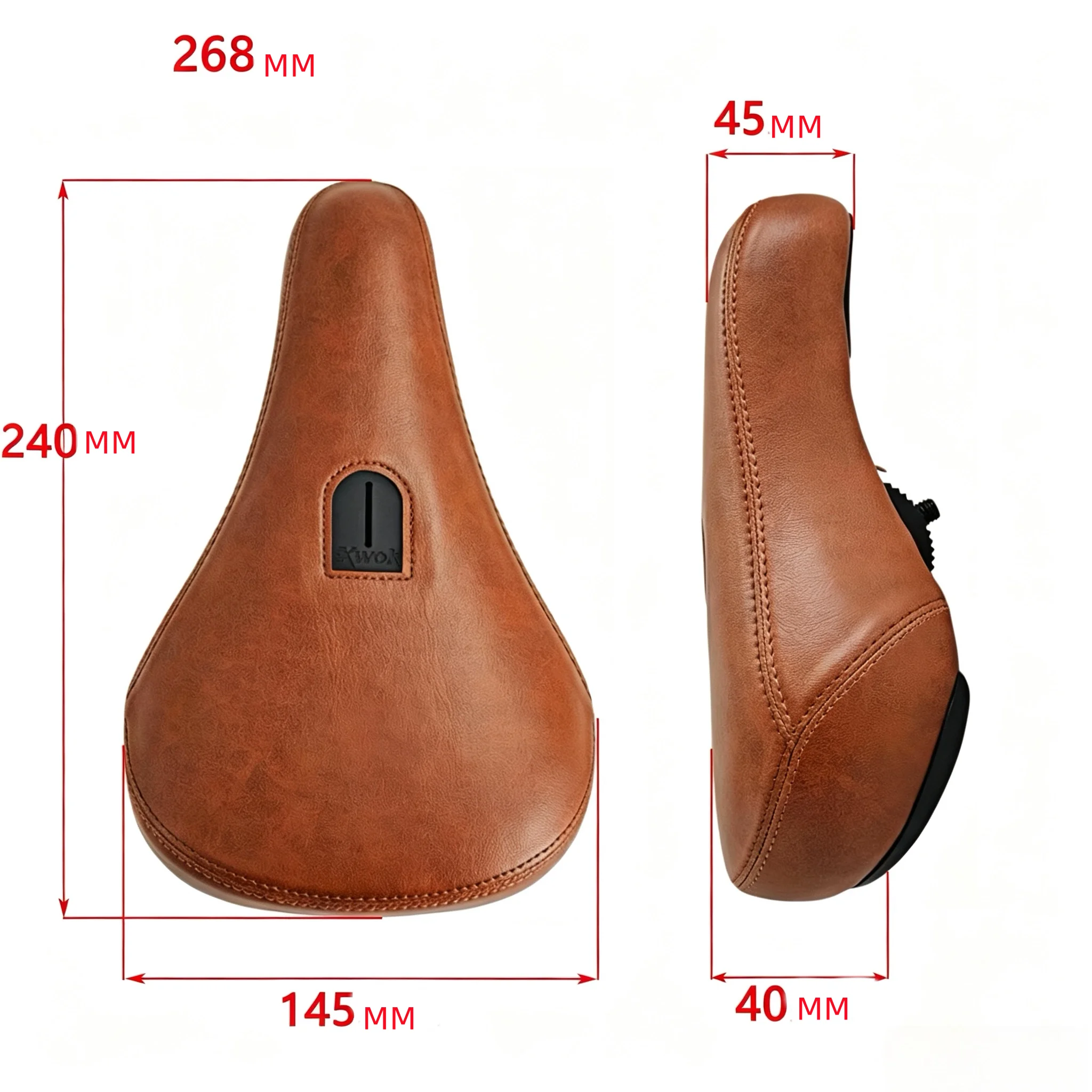 Slope Bike Bicycle Seat - BMX high-elastic leather Shock-Absorbing Seat With Ergonomic Design For Comfortable Seating.