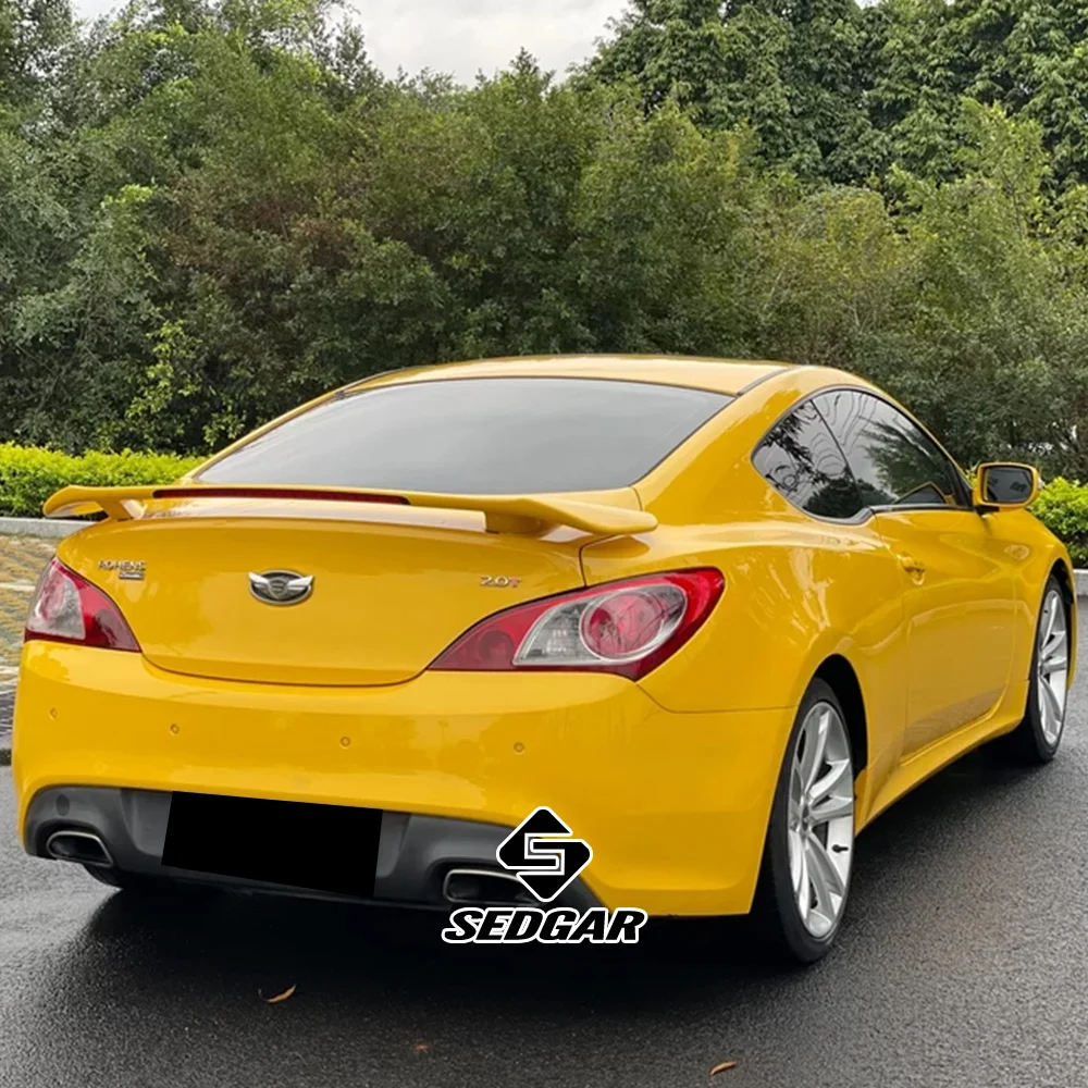 For 2009-2013 Hyundai Rohens Coupe Trunk Spoiler Original with Lights High Quality FRP Unpainted Spoiler Trunk Boot Wing Spoiler