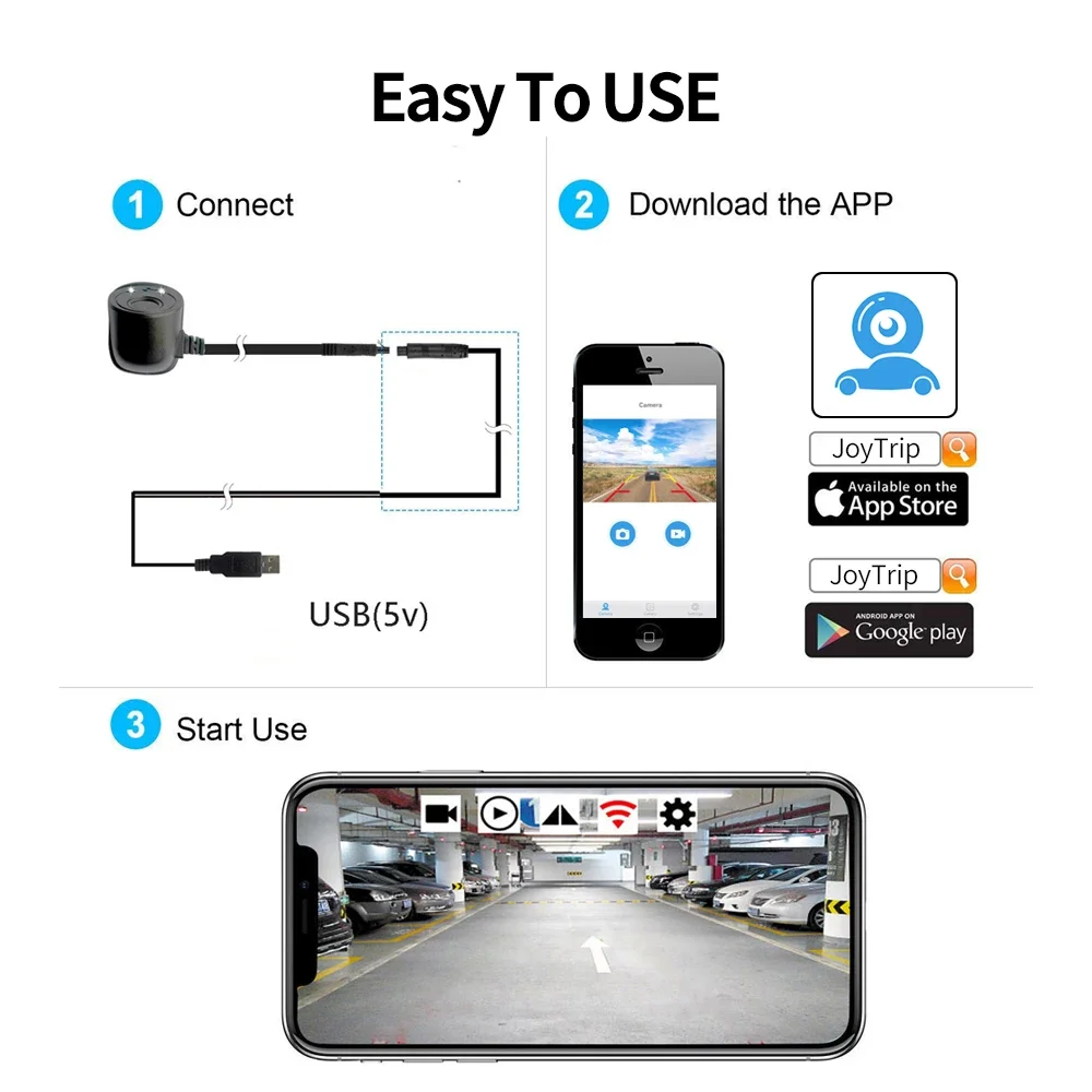 Boenkai اللاسلكية 5 جرام واي فاي عكس USB سيارة العمياء بقعة اليسار واليمين سيارة الجانب كاميرا الرؤية الخلفية احتياطية وقوف السيارات المعونة Led ضوء