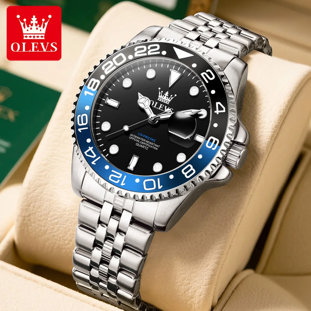 OLEVS 5657 Watch For Men Original Fashion Date Sports Business Quartz Man Watch Top Brand  Big Dial Waterproof Luminous Luxury