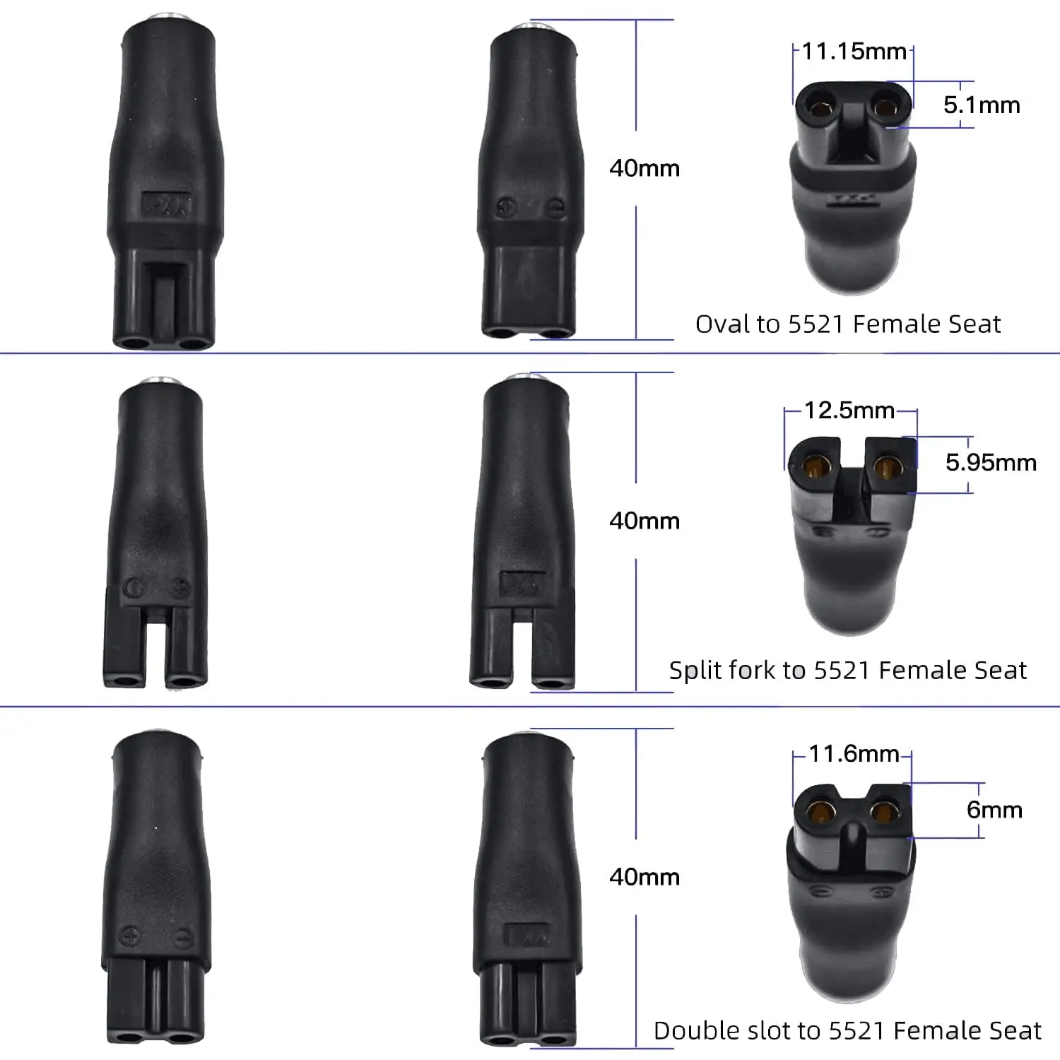 Caricabatterie per rasoio universale 8 in1 con Set di cavi di ricarica 15v e 4.3v per Philips Norelco HQ8505 One Blade A00390 Braun