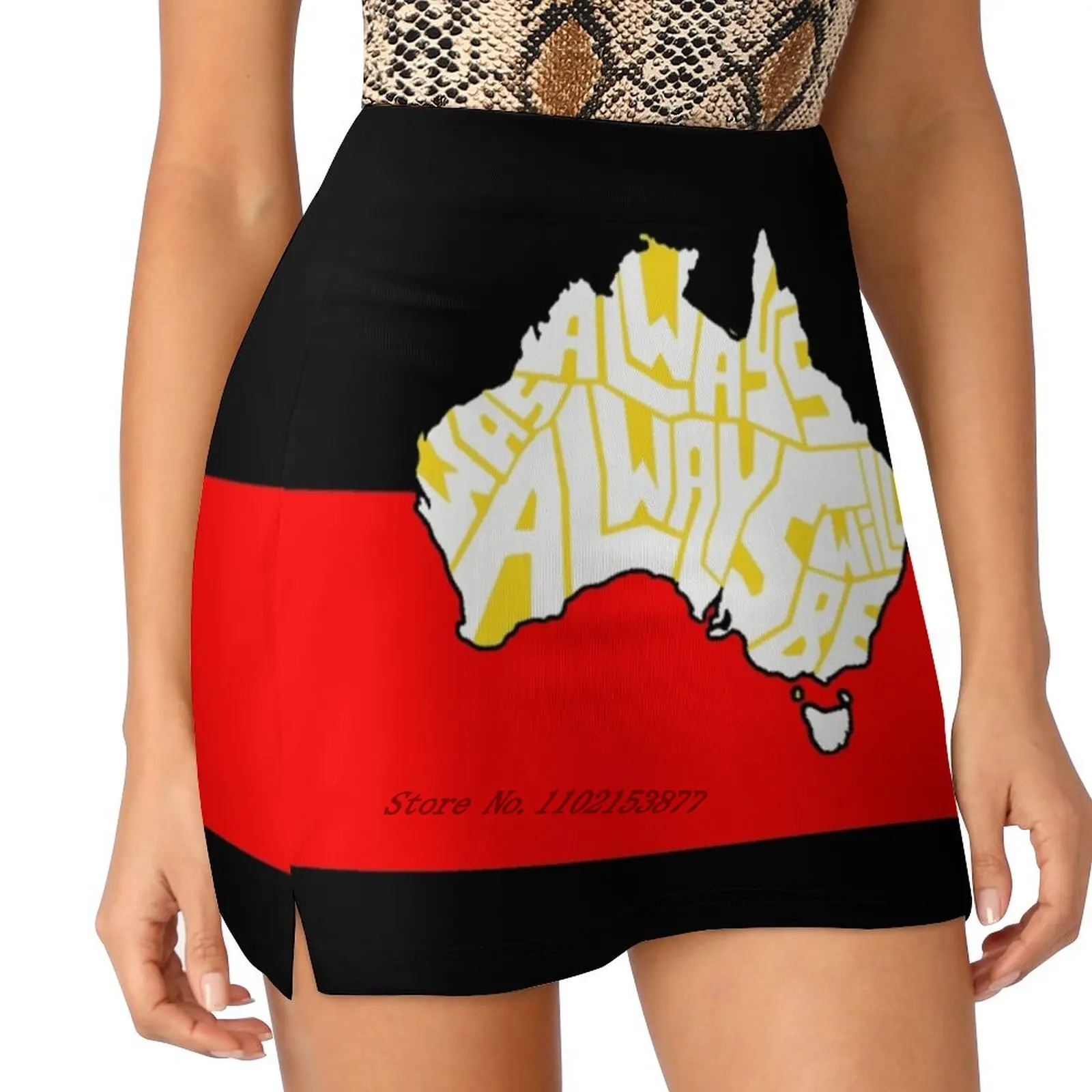 Always Was Always Will Be Flag Women's Fashion Sporting Skirt With Pockets Tennis Golf Running Skirts Ladies Short Skirt Skirts