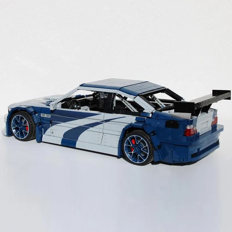 New MOC-142015 M3 E46 GTR Most Wanted - RC Model Supercar Racers Vehicles Building Blocks Bricks Toys Kids Boys Birthday Gifts