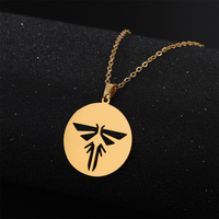 EUEAVAN The Last Of Us Necklace for Men Women Stainless Steel Box Chain Hollow Out Firefly Pendant Necklaces Hot Game Jewelry