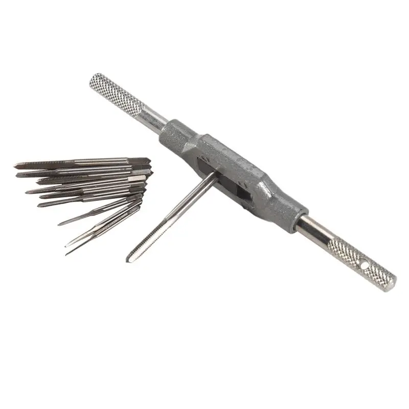 A36T-11Pcs/Lot M1 M1.2 M1.4 M1.6 M1.7 M1.8 M2 M2.5 M3 M3.5 Mini Screw Tap Set Hand Tap Thread Wire Tapping Threading Taps Attack