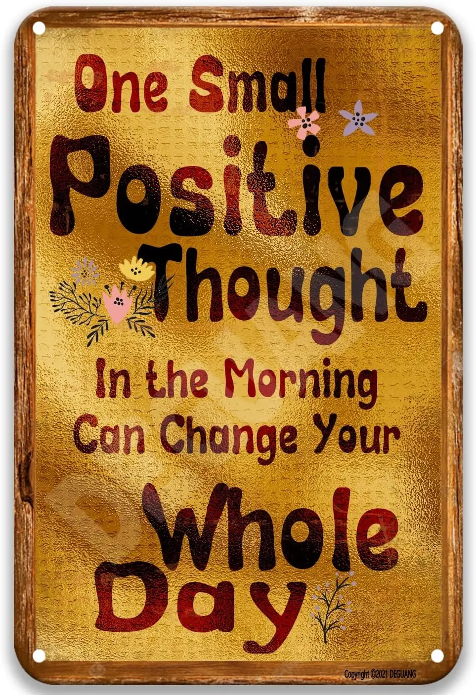 Один небольшой положительный отзыв утром может изменить ваш день целый день металлические постеры паб знак деревенская комната Настенная Ванная комната Wa