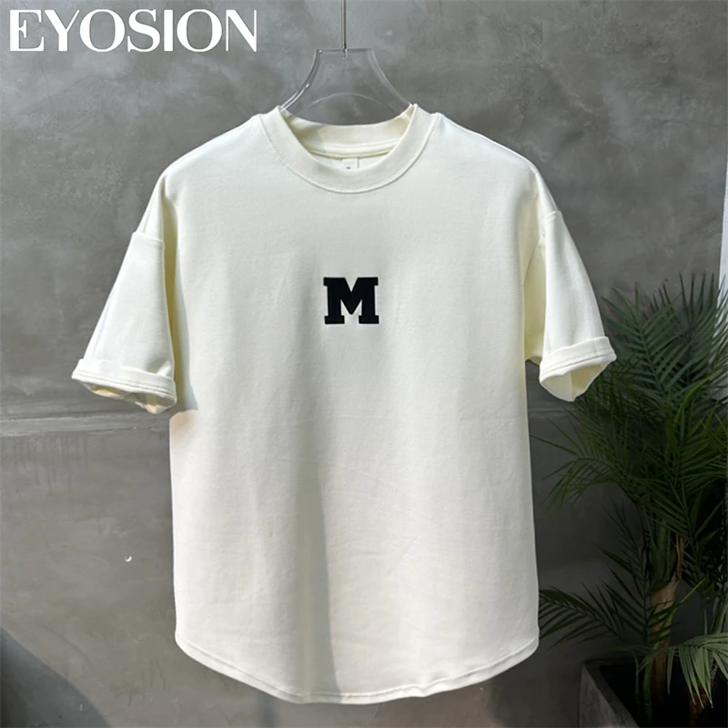 Summer New Product Men\'s T-shirt Casual Fashion Versatile Pure Cotton Letter Printed Round Neck Short Sleeve T-shirt Plus Size