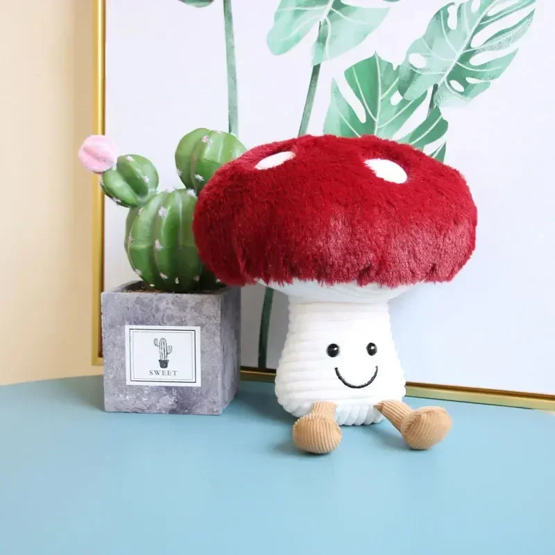 45cm Creative Cute Small Mushroom Stuffed Plush Toys Kawaii Plant Vegetables Mushroom Soft Doll gift Car/Bed/Sofa Hold pillow