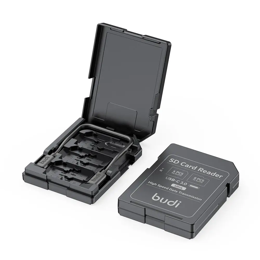 

SD & TF Card Reader with SD Card Appearance Design Memory & 4 TF Slots Card High-Speed Ultra Slots 8 SD Reader Q5Y7