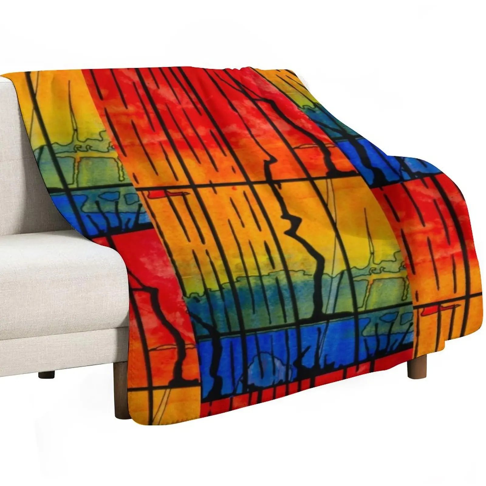 Rainbow River Throw Blanket Tourist Designers Bed covers Soft Plaid For Sofa Thin Softest Blankets