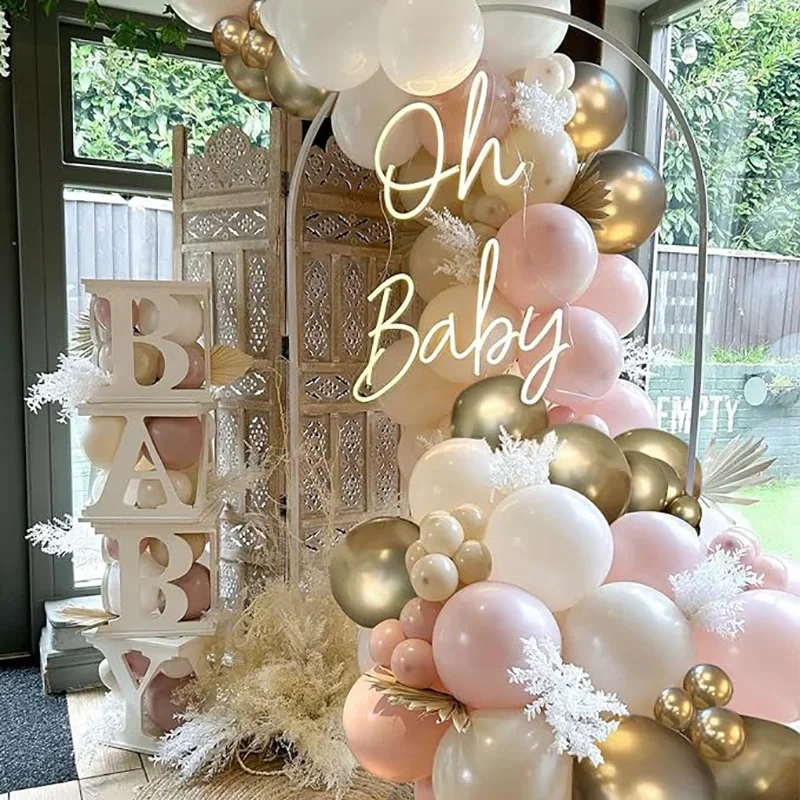 Hollow BABY Balloon Box Baby Boy Girl Block Frame Filling Balloon Box DIY Letter Baby Shower 1st Birthday Wedding Party Decor