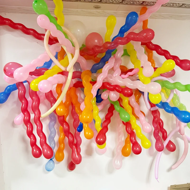 20/50Pcs Mehrfarbige Spirale Lange Ballon Schraube Twisted Latex Ballon Für Kinder Geburtstag Hochzeit Party Decor Globos Spielzeug baby Dusche – Detail 4