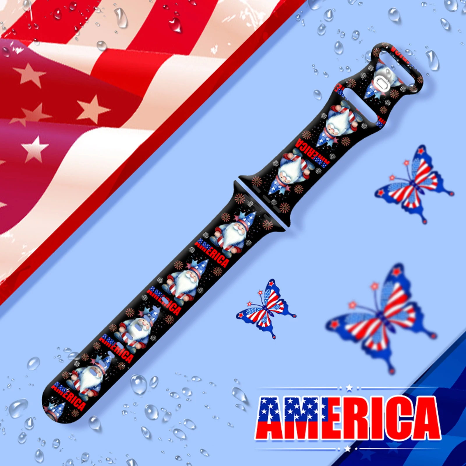 American Elf for Apple for Apple Watch 11 10 9 8 7 Silicone Band Replacable Bracelet for iWatch 46mm 42mm 41mm 40mm Watchband