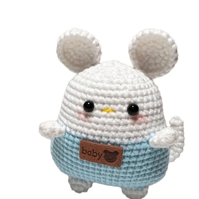 Bonito Couple Mouse Crochet Keychain, Pingente do anel chave do carro, Pingente De Saco De Escola De Pelúcia, Mochila Kawaii Chaveiros, Presente