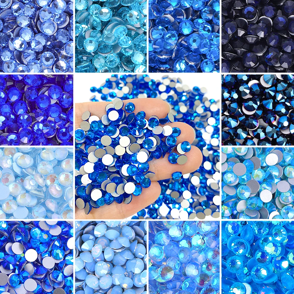 

Glitter Glass Rhinestone Flatback Non Hotfix Crystals Stones Nail Gems Glue On Diamond Strass Art DIY Accessories for Nail Charm