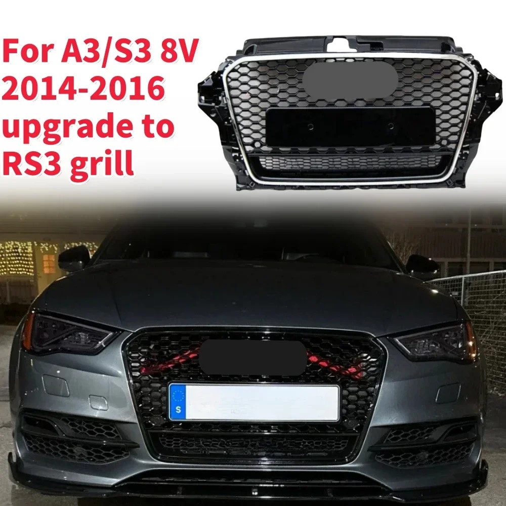 

Racing Grills Front Hood Grille Car Front Bumper Grill Center Grille for RS3 Grill for A3/S3 8V 2014-2016