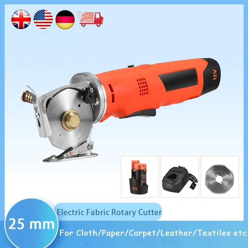 

Rechargeable Electric Tailoring Scissors, Fabric Leather Cloth Cutter Machine, Power Cutting Tools, Sewing Shear, 25mm