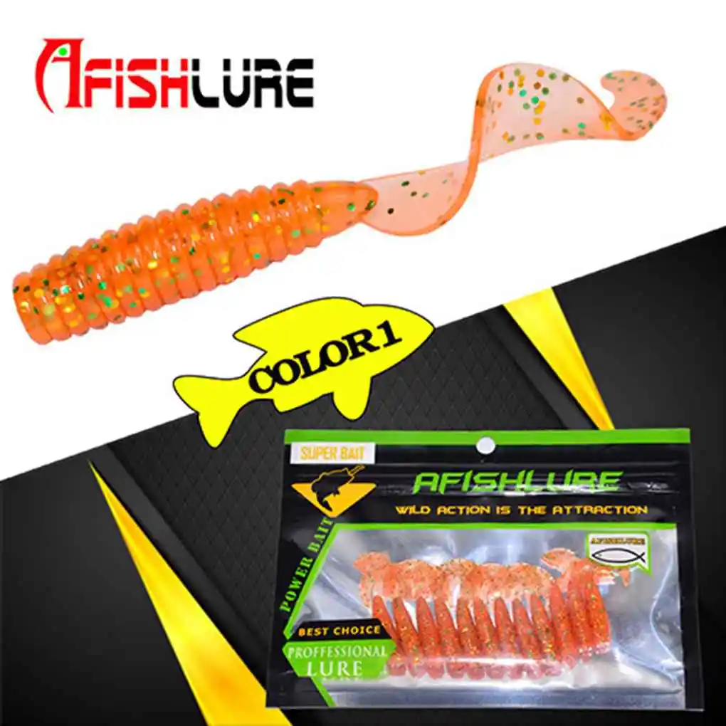 12pcs set Fishing Lure 45mm 1 2g Grub Artificial Panfish Crappie Trout Crankbait Soft Bait Fishing Lure Worm