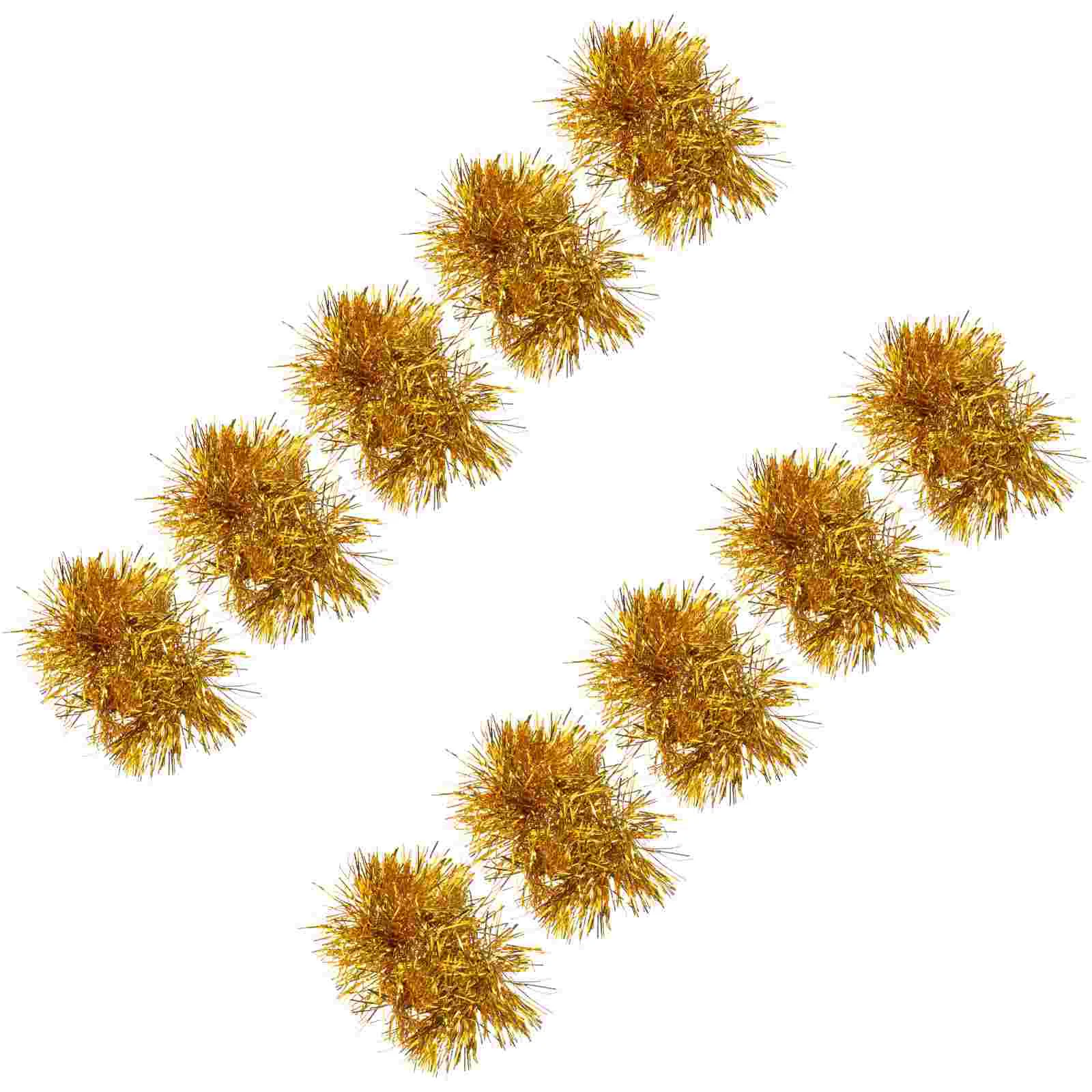 

10 Pcs Cheerleading Wrist Flower Cheering Pom Poms Gold Party Supplies Outdoor Compact Plastic Pompom Props Child