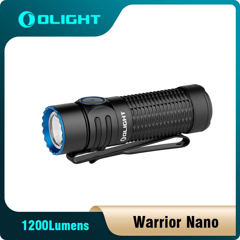 Olight Warrior Nano led flashlight 1200 lumens, MCC-1A Magnetic USB Charging, Including Battery