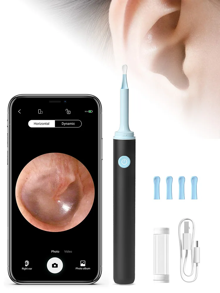 

Smart Visual Ear Cleaner with Camera HD Sticks Otoscope USB Charging Endoscope Wax Removal Tool Earpick MIni Camera Health Care