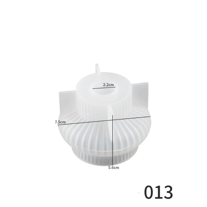 Molde geométrico da vela do silicone, resina epóxi, lanterna listrada, gesso DIY, decoração Home fina, armazenamento