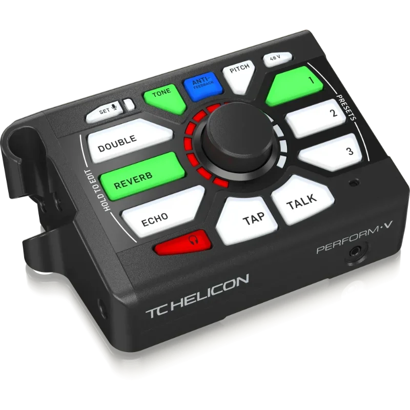 TC Helicon Perform-V Electric Acoustic Folk Guitar Keyboard Vocal Harmony Effector including 4 Reverb, 4 Echo, and 4 Double type