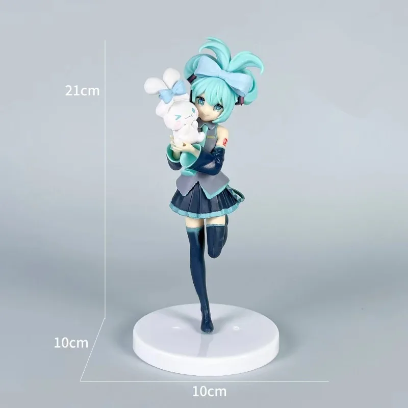 20cm Hatsune Miku Cinnamon Dog Anime Character Kawaii Action Figure PVC Statue Collection Model Doll Toy Desktop Ornaments
