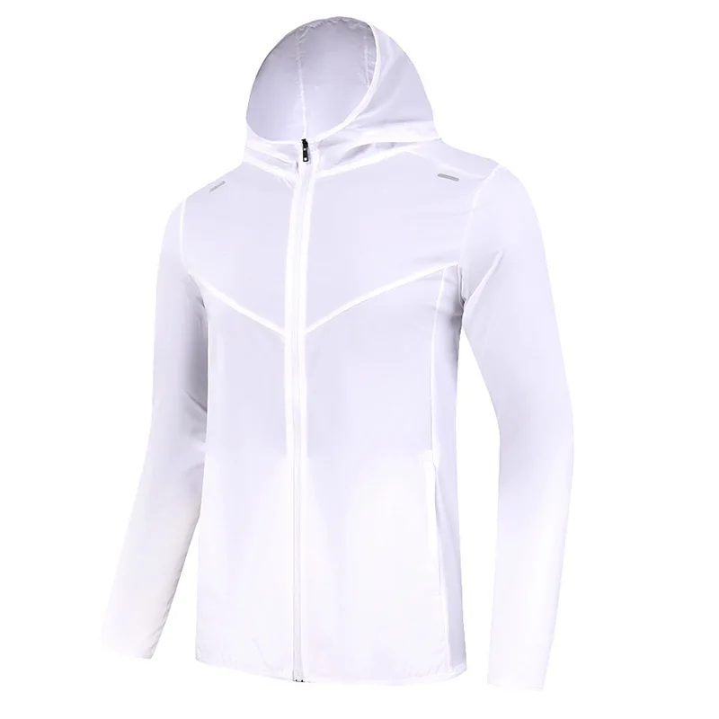 Mens Fitness Tracksuit Running Sport Jacket Windproof Joggers Hooded Outdoor Fishing Shirts Tops Clothing Workout Sweatshirt