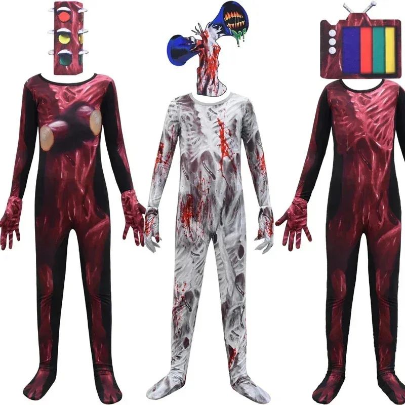 

Kids Siren Head Cosplay Scary Boys Humanoid Monster Costume Halloween Costume For Child 2021 Purim Carnival