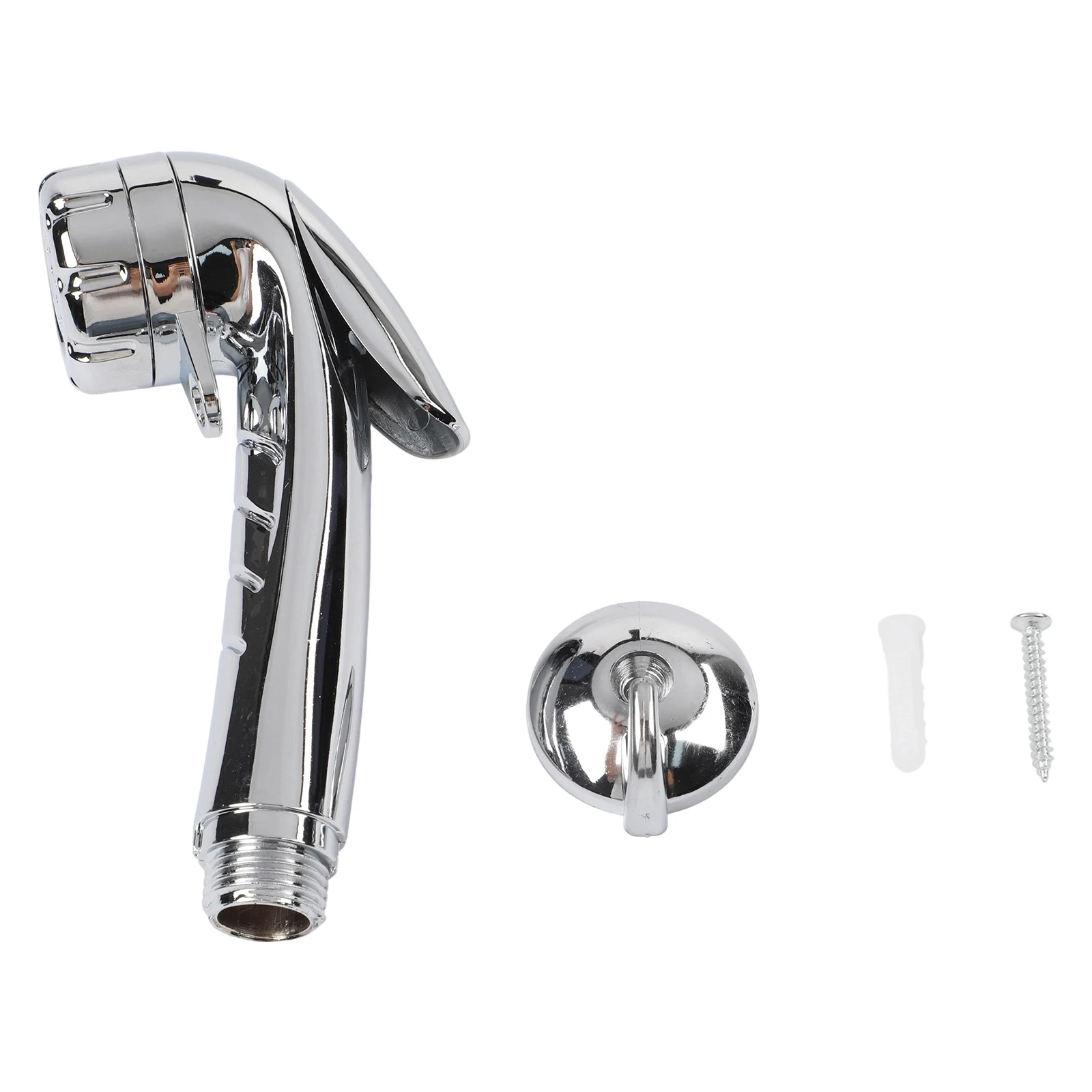 Chrome-colored Shower Head 1/2 With Start / Stop Button Bidet Shower Toilets Small Nozzles Bathroom Kitchen Faucets Taps
