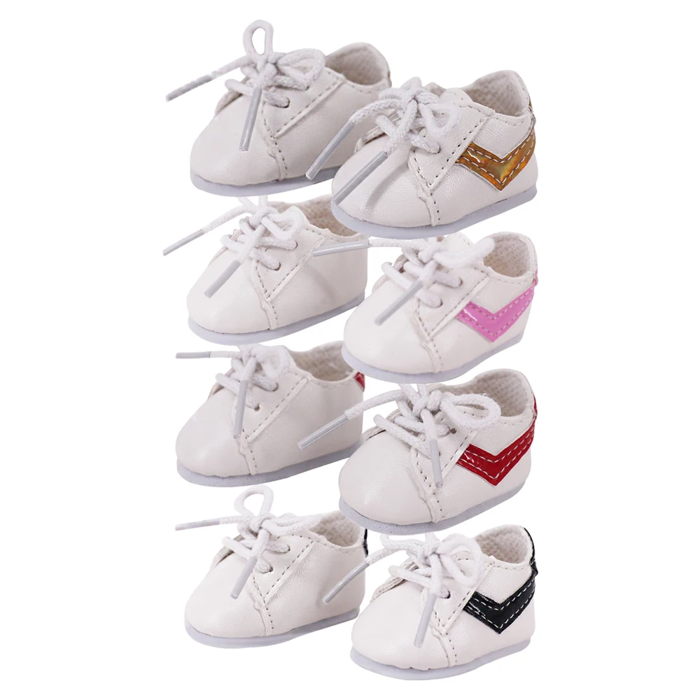 5Cm Doll Shoes Lace-up Sneaker Sports Were For 14 Inch Doll&1/6 BJD 20cm Cotton Doll 30-33cm Paola Renio Girl`s Toy Russia Gift