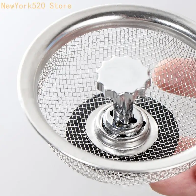 Stainless Steel Sink Strainer Waste Disposer Outfall Filter Hair Water Stopper N84C