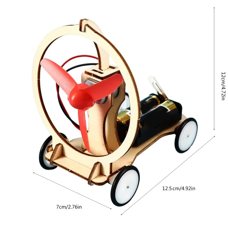 Physical Electric Wind Car Model Activity Wind Power Car Toy for Science