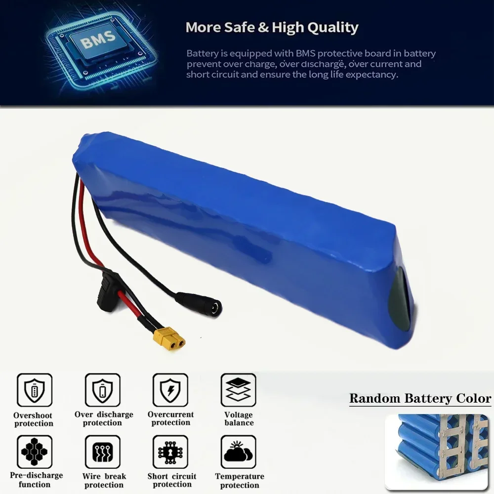 

24V/29.4V 12000mAh rechargeable lithium battery pack 18650 cells 7S4P with 15A BMS+29.4V charger 250W/500W compatible