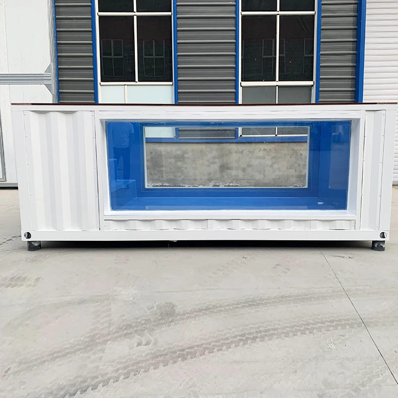 Container Swimming Pool Modular Customizable Steel Structure Above Ground Outdoor Pool Commercial Hotel Rooftop Application