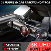 TiESFONG M10max 2K 1440P Dash Cam for Car DVR 4CH 360 Camera 24H Parking Monitor & Night Vision Auto Video Recorder 256Gmax