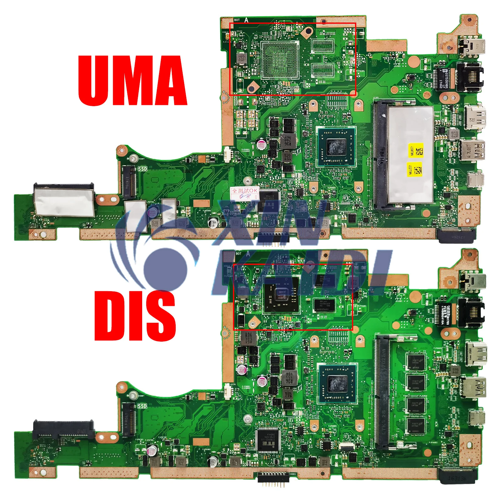 Notebook Mainboard For ASUS Vivobook X505BA X505BP A505B F505B V505B K505B Laptop Motherboard E2 A4 A6 A9 CPU 4G 8G-RAM UMA/PM