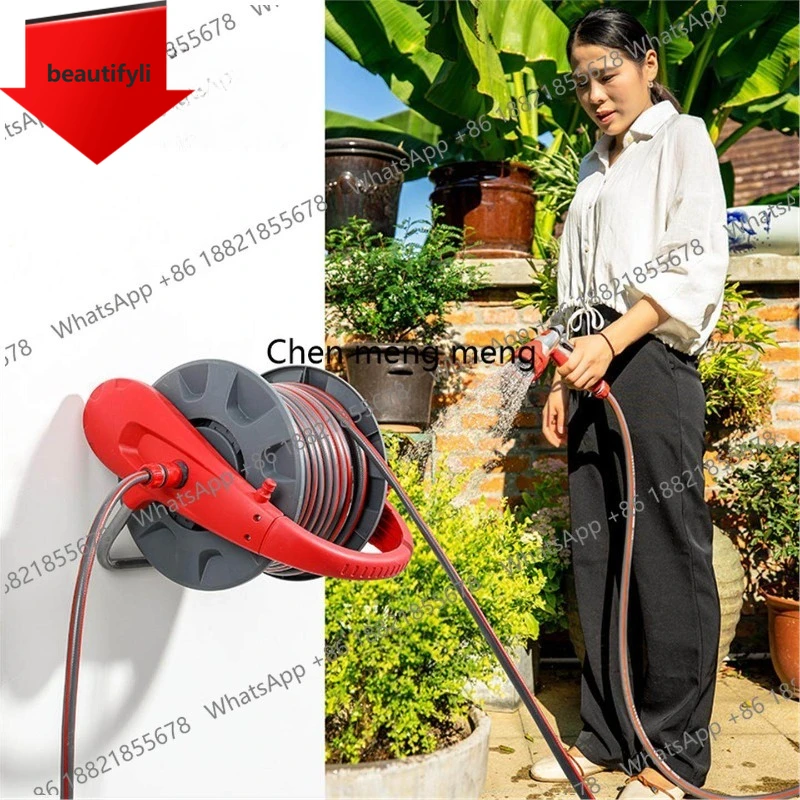 

D185 Household watering water pipe storage rack hose watering artifact gardening reel pipe reel garden