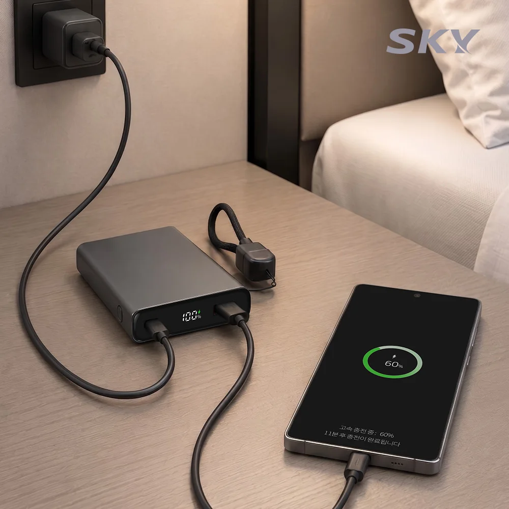 [난연+폭발방지] 스카이 필 솔리드 반고체 22.5W PD 10000mAh 고속 충전 보조배터리 SS10 썸네일 5