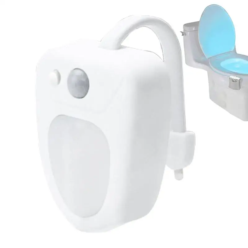 

LED Motion Sensor Night Light Color Change 16-Color Toilet Bowl LED Inside Nightlight Cool Stuff Bathroom Night Light Motion