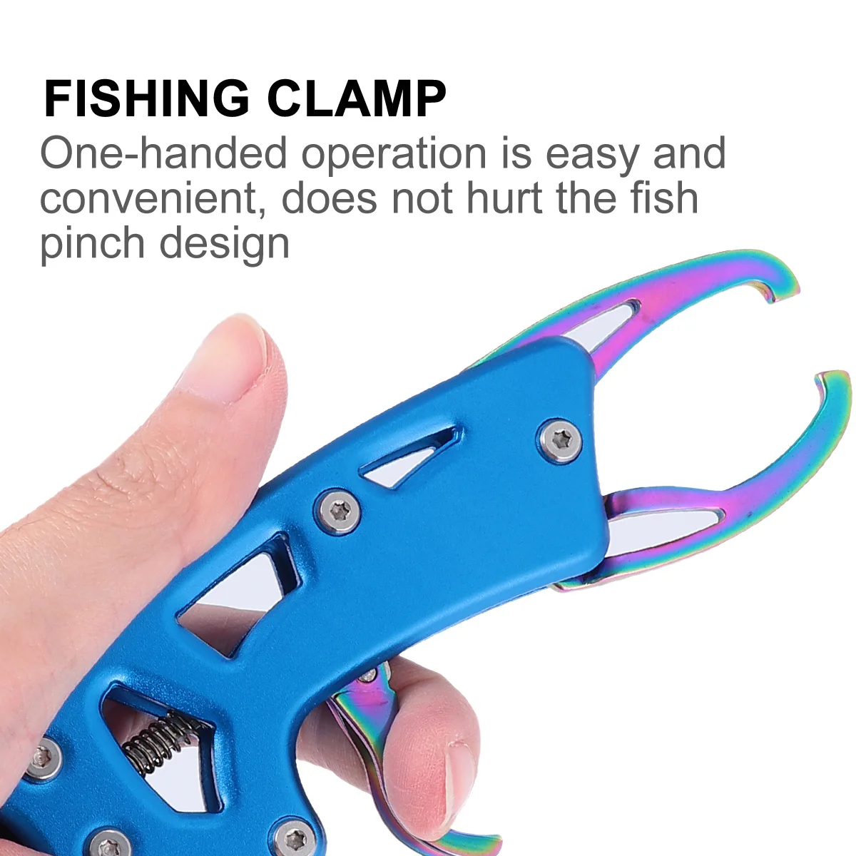 

Fish Controller Lip Gripper Fishing Clamp Durable Lightweight Easy One-Hand Operation Outdoor Fishing Supplies Blue