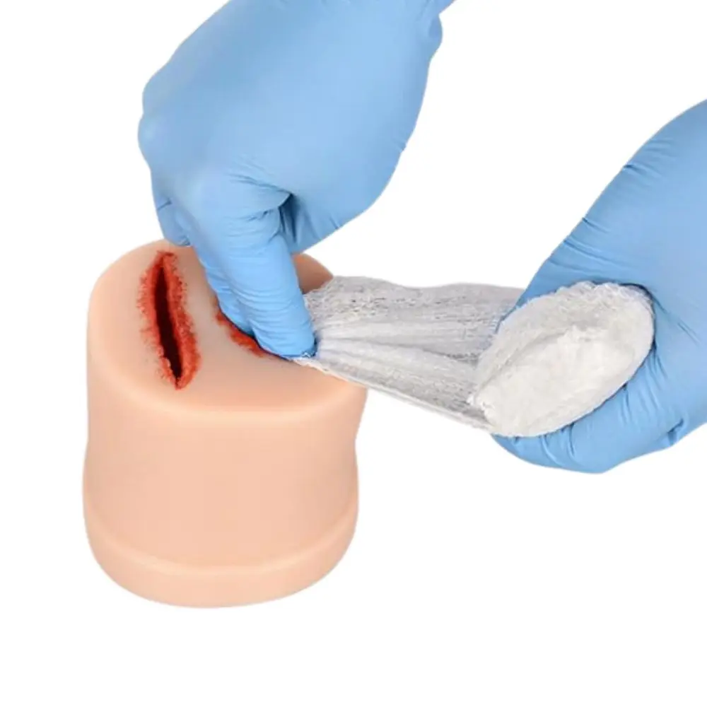Compact Bullet And Laceration Wound Packing Training Model Non-Flow Simulation Medical Training Aid