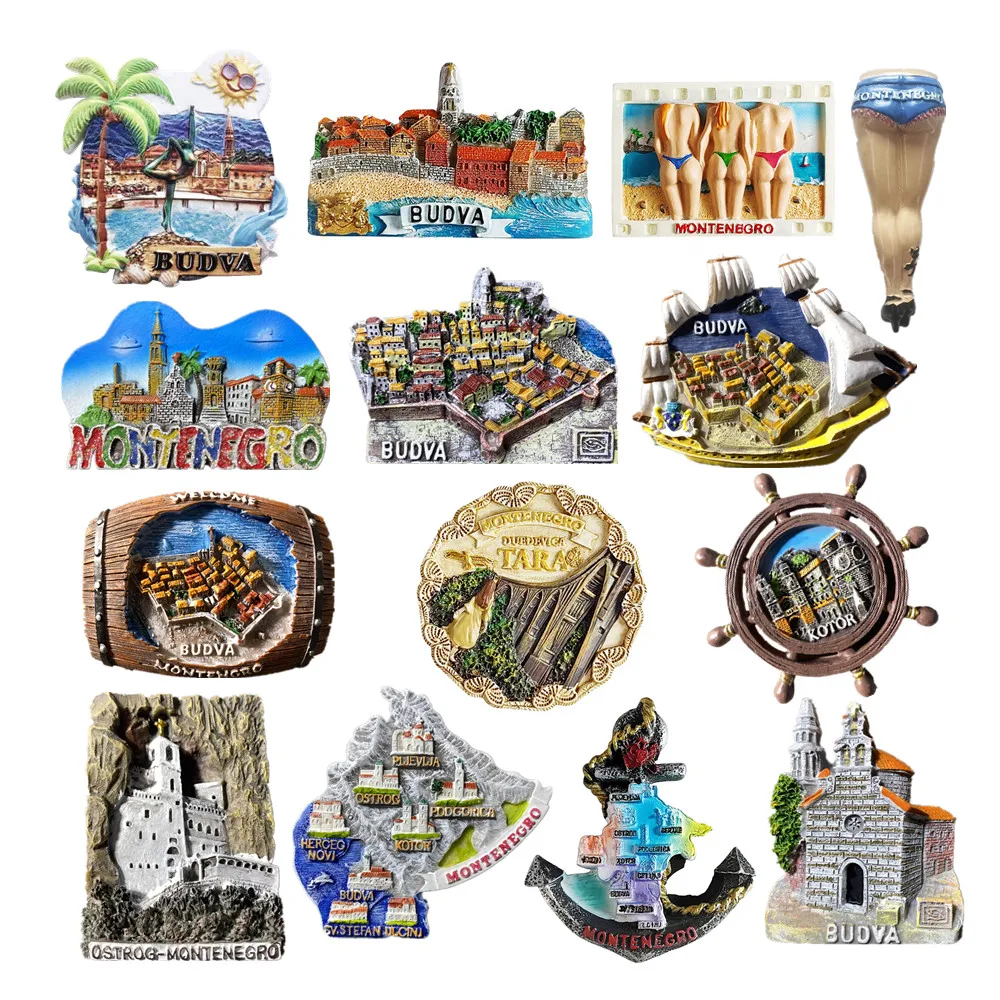 Europe Montenegro Tourist Souvenir Magnetic Refrigerator Sticker Collection Gift Fridge Magnets