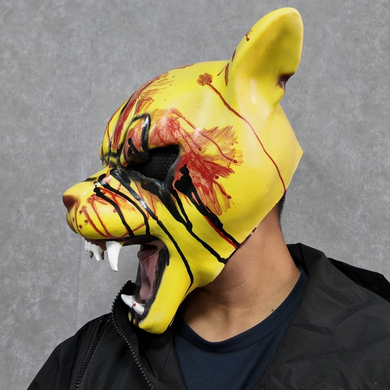 Hotline Cosplay Miami Tiger Tony Mask Breathable Comfortable Design for Adult & Kids Halloween Party Essential Costume Accessory