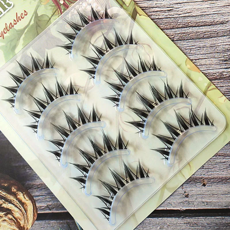 5 pares nuevos de pestañas postizas aire para cosplay, banda delgada transparente natural, extensión de pestañas simuladas japonesas para maquillaje 3