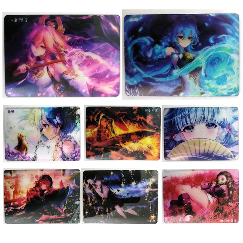 

Anime Goddess Story HI card Rem Hatsune Miku Kamado Nezuko Beelzebul Kamisato Ayaka Collection Birthday Christmas toys gifts