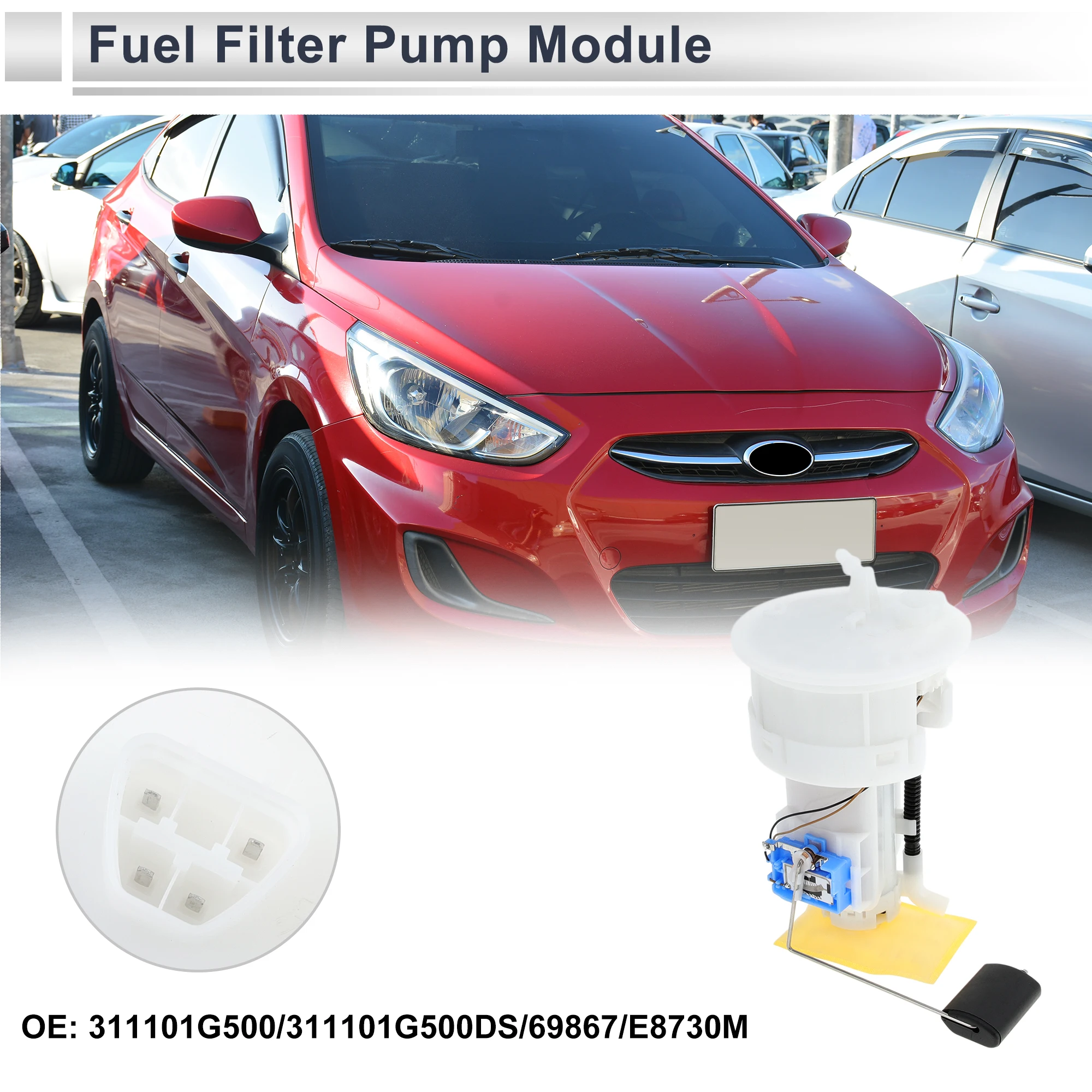 

X Autohaux топливный насос в сборе для Hyundai Accent 2006-2011 L4 1,6 л бензиновый топливный фильтр, номер модуля насоса 311101 G500