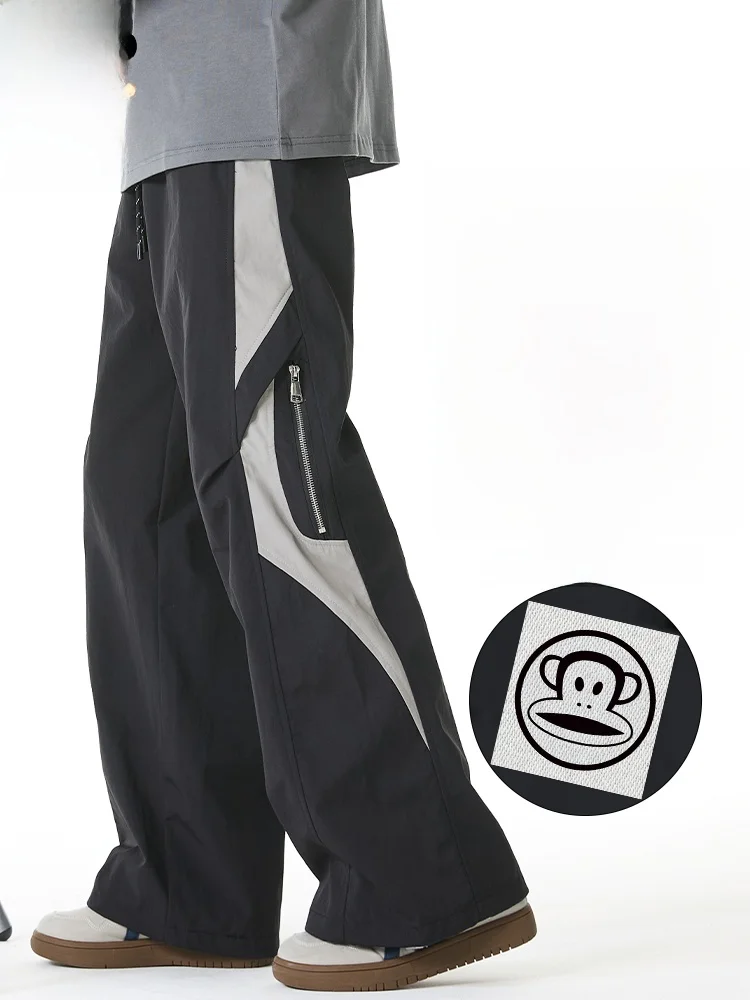 

Мужские брюки Paul Frank American Paratrooper Workwear: модные прямые повседневные брюки с цветными вставками, весенняя коллекция