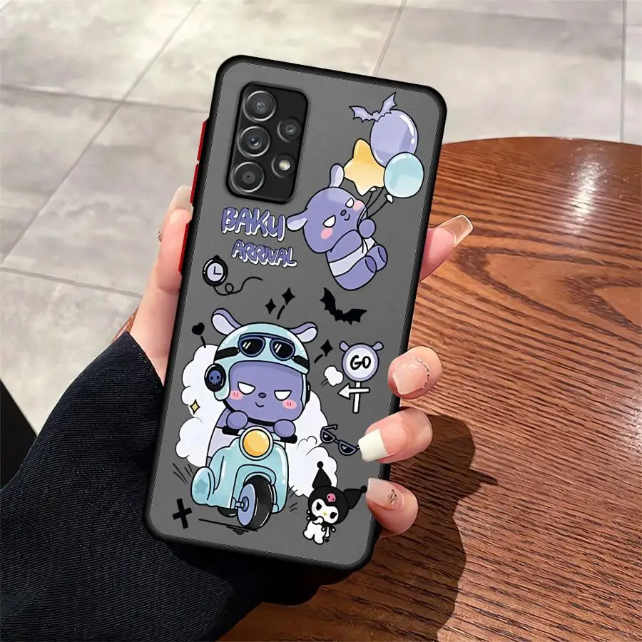 عودة غطاء الهاتف حقيبة لهاتف سامسونج غالاكسي A53 A24 A52 A56 A25 A26 A34 A21s A73 A54 A22 A35 A36 سانريو موتورز ميلودي كورومي #2